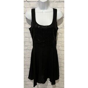 Jack Sleeveless Sequin Black Cocktail Dress Women's Size Small
